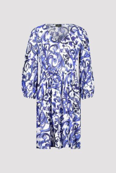 Monari Jurk Paisley Patroon Deep Sea 