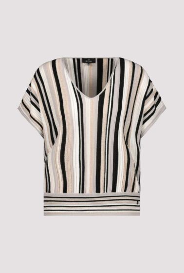 Monari T-Shirt Gestreept Glitters Bambus Pattern