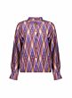 Geisha Blouse Purple/Tabacco