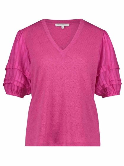 Tramontana Top Pintuck Sleeves Pink