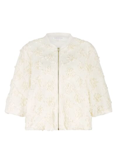 Tramontana 3D Flower Lace Jacket Stone 