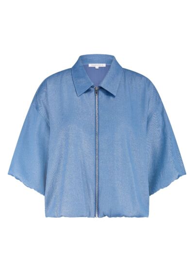 Tramontana Balloon Shaped Coated Jacket BreezyBlue