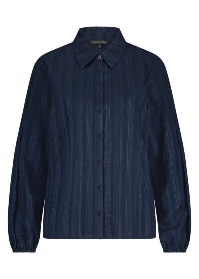 Tramontana Blouse Pleated Sleeves Midnight 