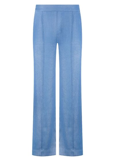 Tramontana Coated Wide-Leg Trousers Breezy Blue 