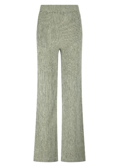 Tramontana Crinkled Wide Leg Trousers Aloe Melange