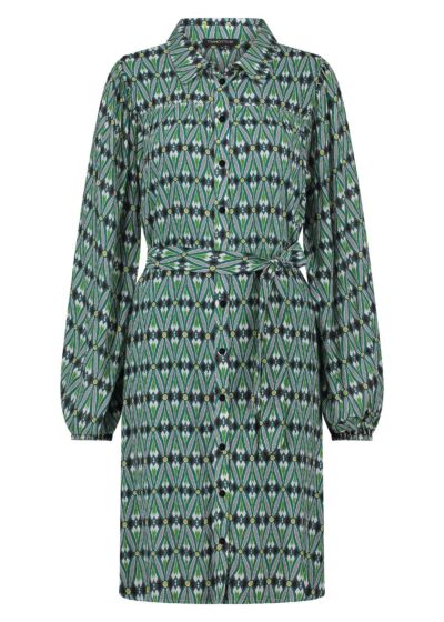 Tramontana Dress Winter Criss Cross Petrols Multi