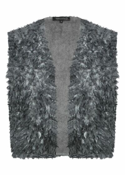 Tramontana Gilet Fake Fur Antraciet