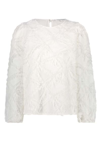 Tramontana Fancy Woven Top Offwhite 