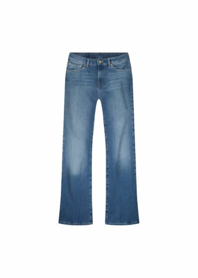 Summum Flared Jeans Soft Cotton Indigo Light Denim