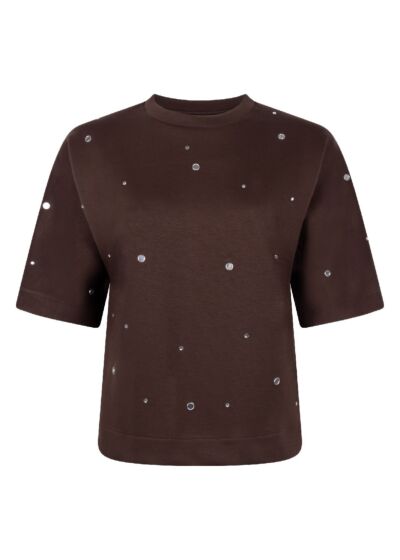 Tramontana Short-Sleeve Sweat Jumper Chocolate
