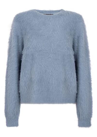 Tramontana Feather Yarn Jumper Moody Blue Melange 
