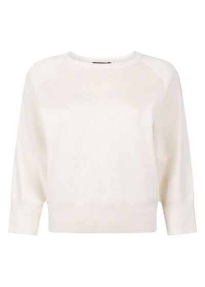 Tramontana Boat-Neck Jumper Snow 