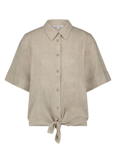 Tramontana Knot Detail Blouse Sand Melange 