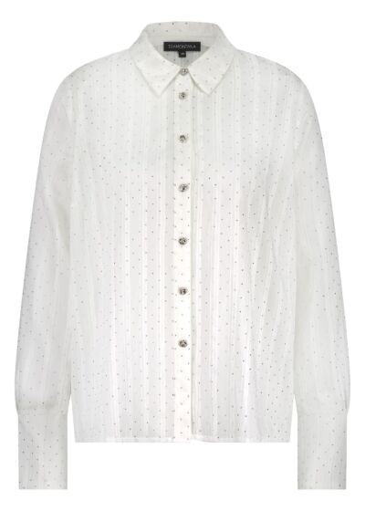 Tramontana Rhinestone Blouse Offwhite