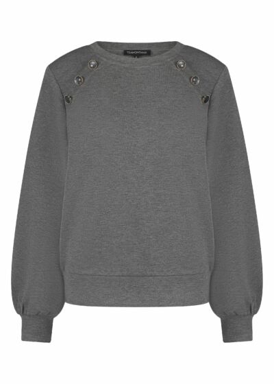 Tramontana Sweater Sailor Buttons Antraciet 