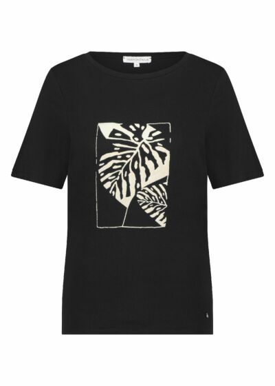 Tramontana T-shirt Leaf Black