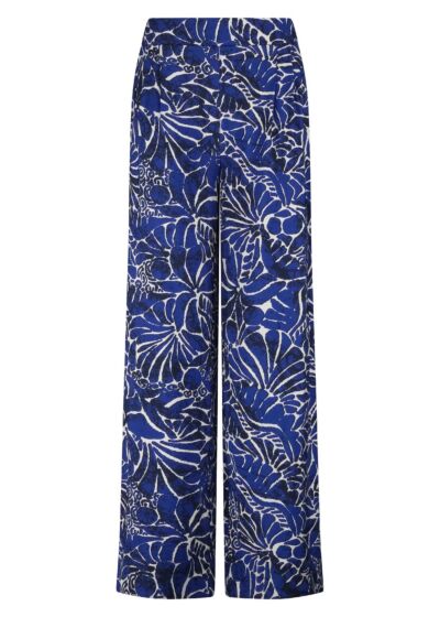Tramontana Trousers Ink Bloom Print Ink