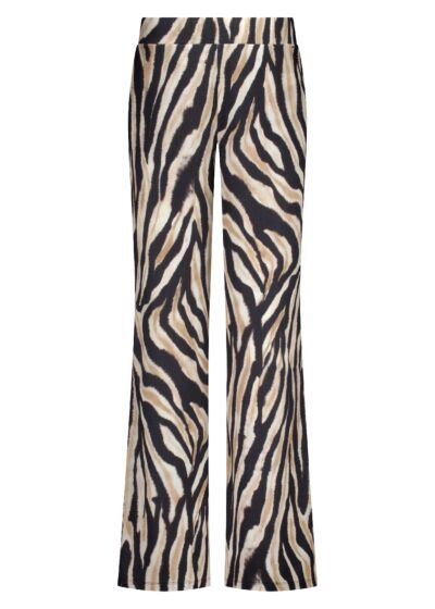 Tramontana Trousers Savannah Stripes Print Neutral