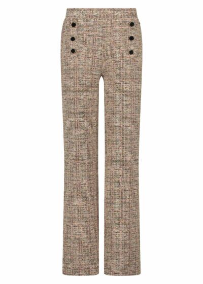 Tramontana Trousers Stretch Tweed Multi Color 