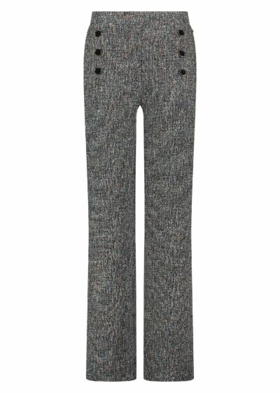 Tramontana Trousers Stretch Tweed Black 