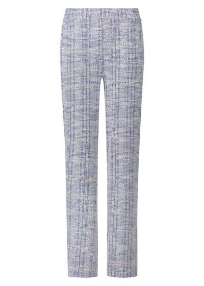 Tramontana Stretch Tweed Trousers Sapphire Blue 