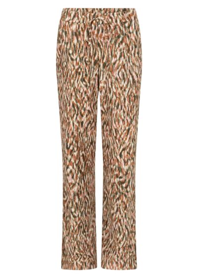 Tramontana Wide Leg Trousers Animal Blush Print 