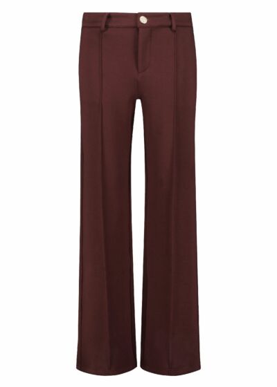 Tramontana Trousers Wide Leg Pants Eggplant