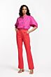 Studio Anneloes Mae Bonded Flair Trousers Red