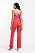 Studio Anneloes Mae Bonded Flair Trousers Red
