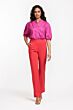 Studio Anneloes Mae Bonded Flair Trousers Red
