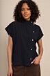 Studio Anneloes Danni Gold Stripe Blouse Dark Blue