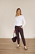 Studio Anneloes Anne Bonded Trousers Espresso