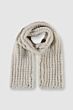 Rino & Pelle Faux Fur Scarf Stone-one size