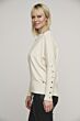 Boxy sweater with turtle neck and buttons on sleev