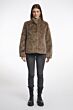 Rino & Pelle Kion Faux Fur Jacket High Neck Toffee