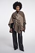 Rino & Pelle Levi Cape Toffee Check -one size