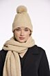 Rino & Pelle Rey Knitted Beanie Pompom Light Beige-one size