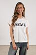 Nukus Grace T-shirt Oneck Offwhite/Navy
