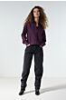 Tramontana Balloon Shape Top Aubergine Noir