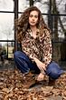 Tramontana Blouse Fading Diamonds Print Browns