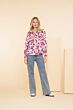 Geisha Blouse Flower Light Sand / Fuchsia