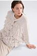 Summum Woman Cardigan 3/4 Sleeve Fringe Knit 