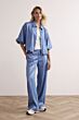 Tramontana Coated Wide-Leg Trousers Breezy Blue 