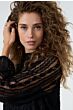 Tramontana Fancy Lace Crinkle Top Black 