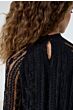 Tramontana Fancy Lace Crinkle Top Black 
