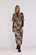 Tramontana Dress Fading Diamonds Print Browns 