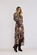 Tramontana Dress Fading Diamonds Print Browns 