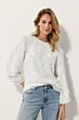 Tramontana Fancy Woven Top Offwhite 