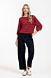 Studio Anneloes Farah Stripe Lurex Pullover Red 
