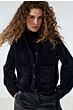 Tramontana Feather Yarn Jacket Black
